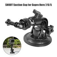 1set glass suction cup action camera sport cam mount car recorder holder stand bracket for gopro hero 7 6 5 black