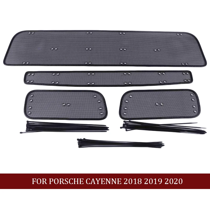 

For Porsche Cayenne 2018 2019 2020 2021 Car Insect Screening Mesh Front Grille Insert Net Accessories Stainless Steel
