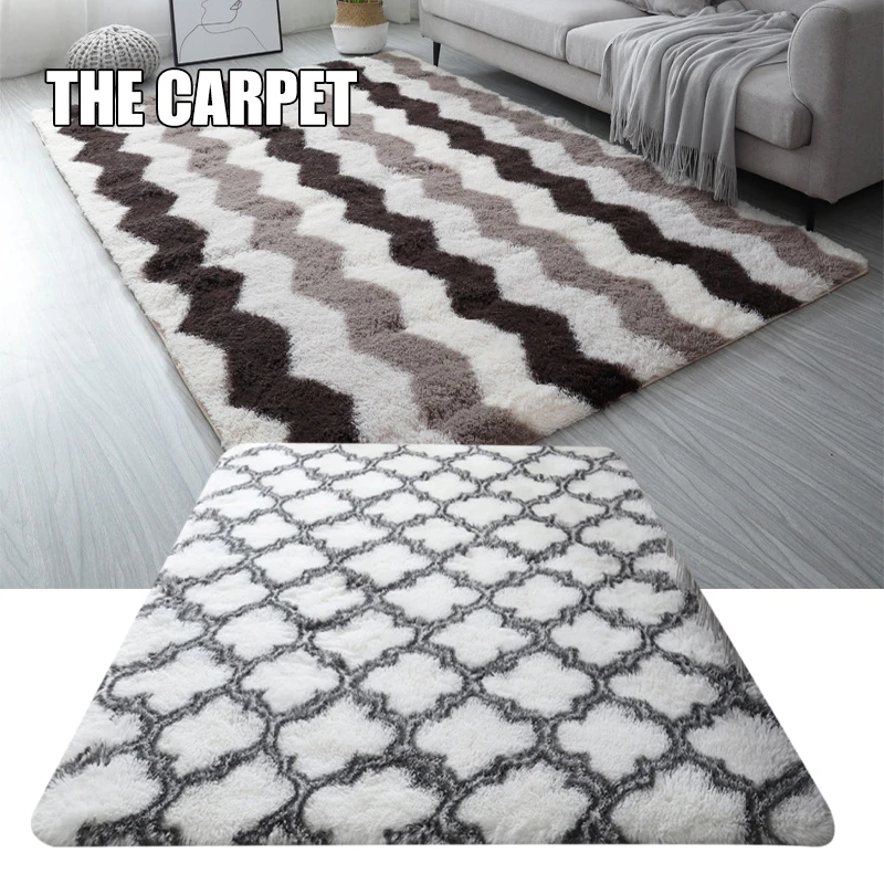 

Soft Fluffy Bedroom Carpet Dense Short Plush Non-slip Non-linting High Strength Water Absorption Indoor Floor Carpet Mat