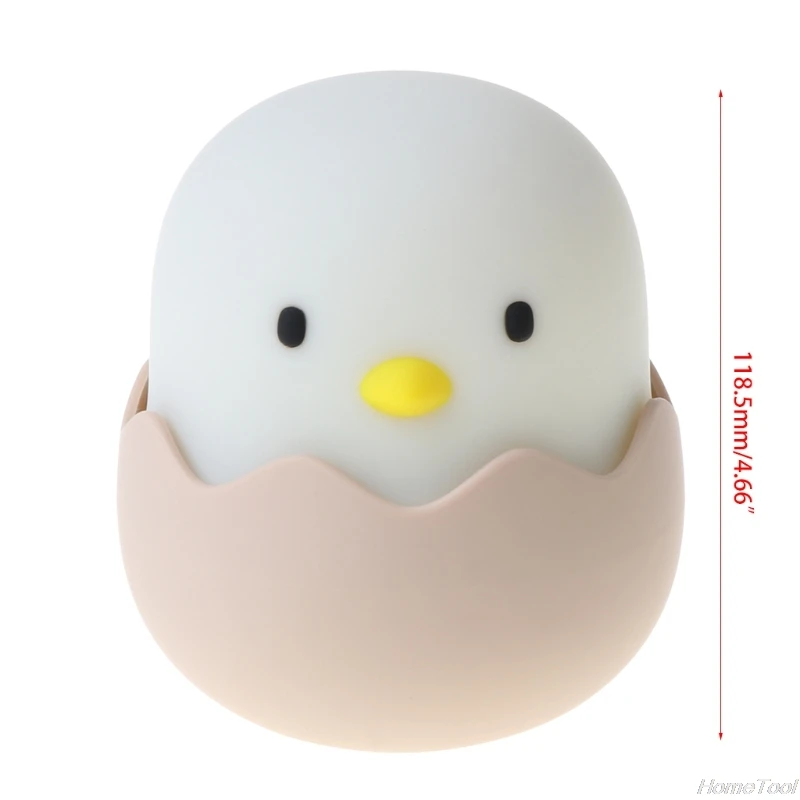 

USB Cute Eggshell Chicken Night Light Creative Bedside LED Tumbler Sleeping Lamp M06 21 Dropshipping