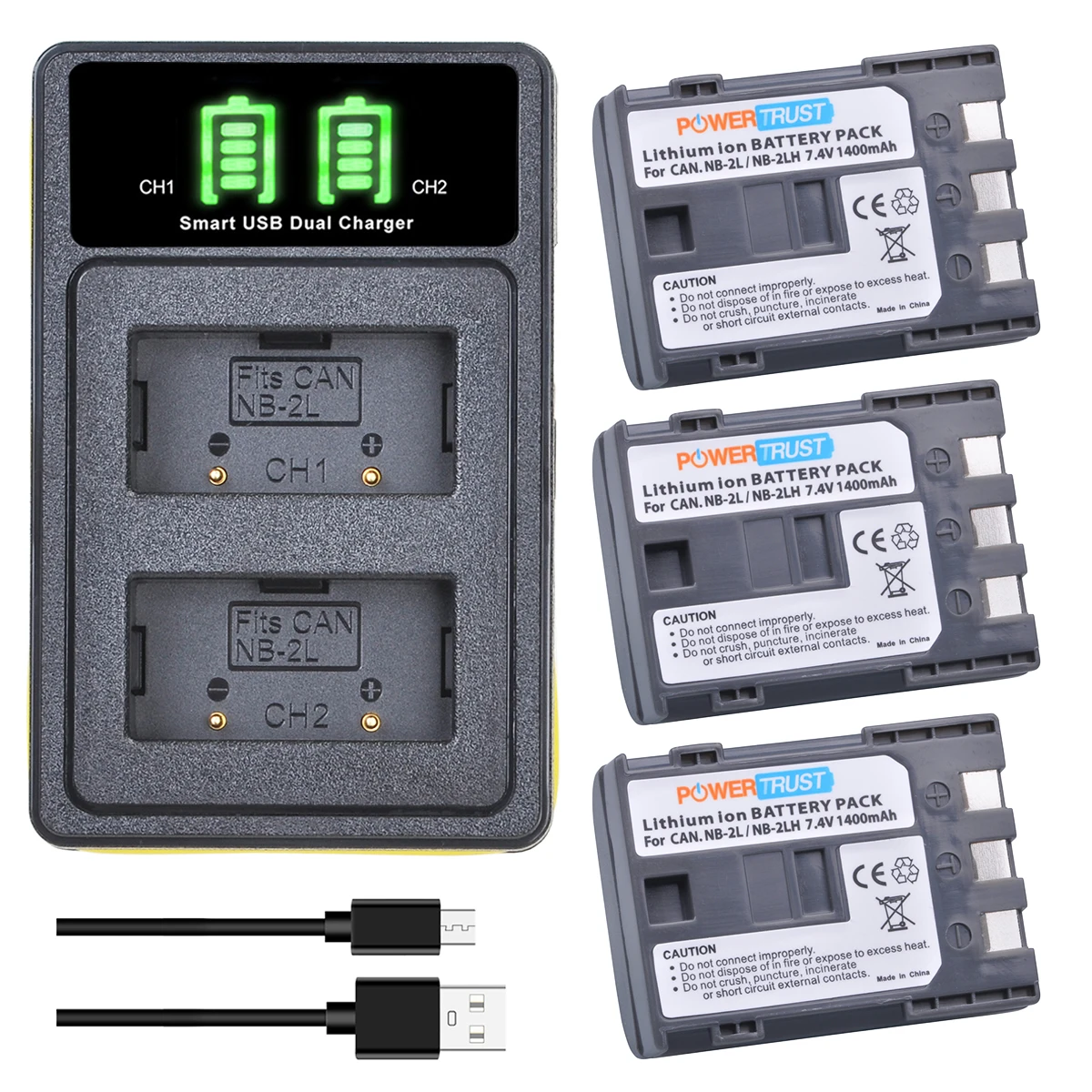 NB-2LH NB 2L 2LH NB-2L Battery and Charger for Canon EOS 350D 400D MD265 MV960 PowerShot G7 G9 S70 S80 ZR950 ZR960 HG10 HV40