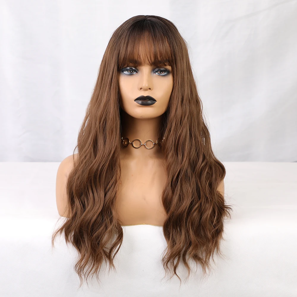 Inhair Cube женский парик темно коричневый длинные вьющиеся термостойкие
