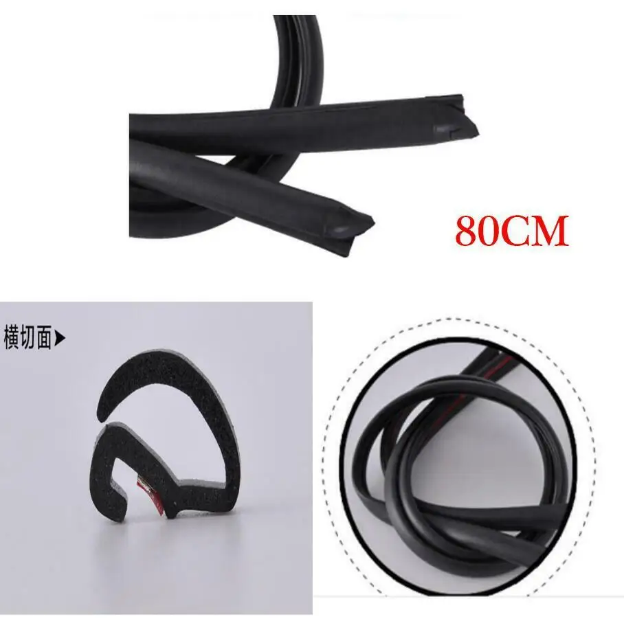 2 шт. 80 см резиновая уплотнительная полоса Универсальная автомобильная дверь B