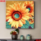 5d абстрактная картина Подсолнух, алмазная живопись, вышивка крестиком, алмазная вышивка, полная Алмазная вышивка, украшение для дома, вышивка, мозаика