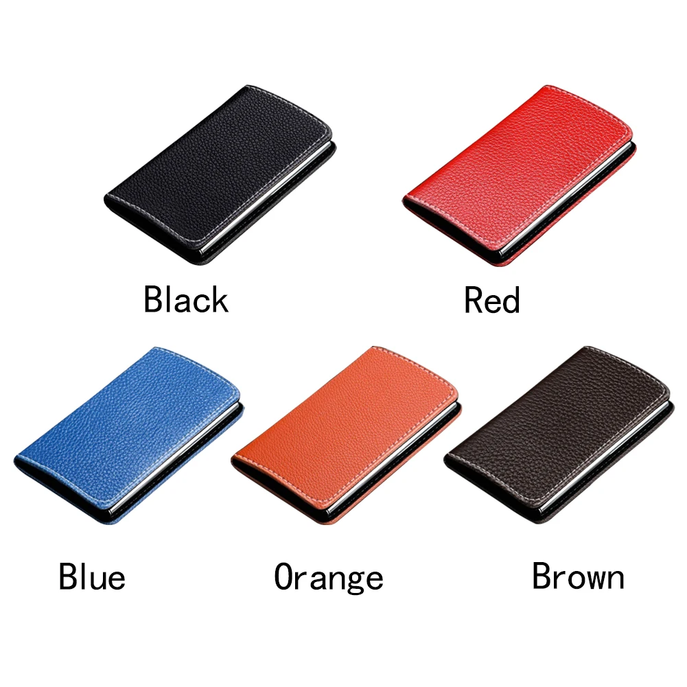 

Keep Clean Name Card Holder Case Solid Storage Wallet PU Leather Fashion Gift Professional Business Luxury Portable Durable