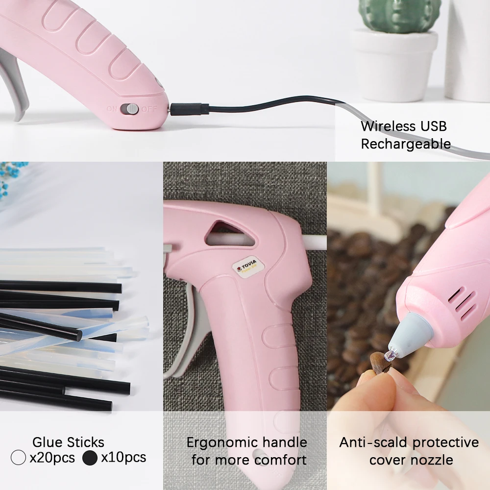 Беспроводной миниатюрный Электрический термоклеевой пистолет комплект