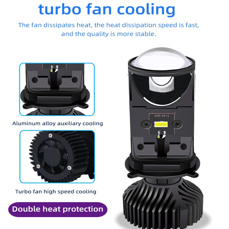 Hi/Низкий луч H4 светодиодный головной светильник s мини-объектив проектора