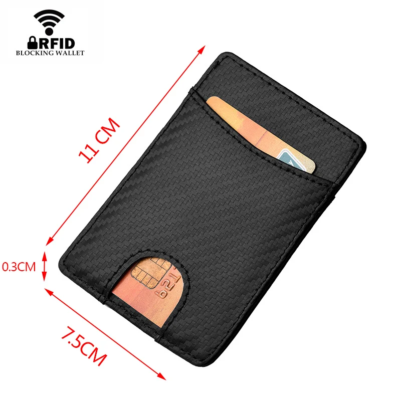 Кошелек кожаный тонкий с отделением для карт и RFID защитой|Держатели пропусков| |