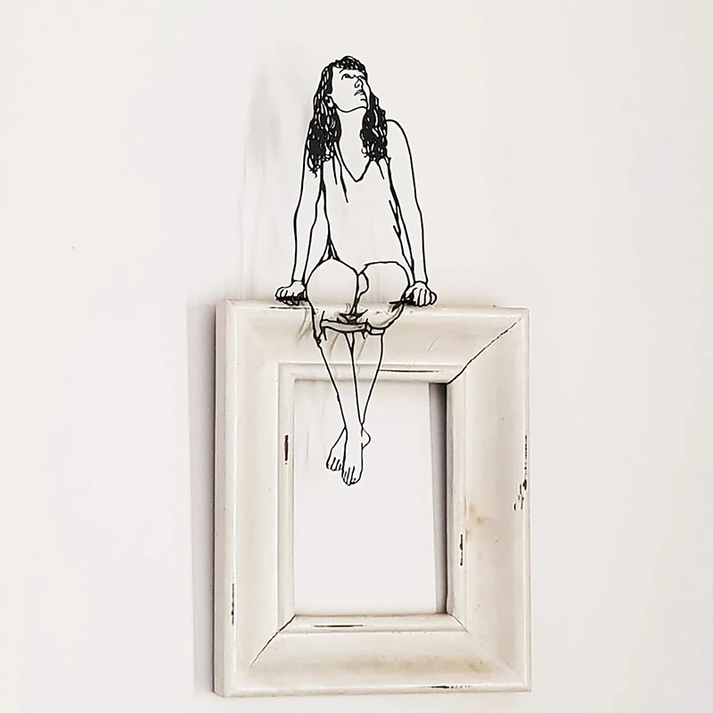 Metal Figure Ornaments Shelf Art 2D Housewarming Gift Home or Office Decor Figurine Modern MOUN777 |