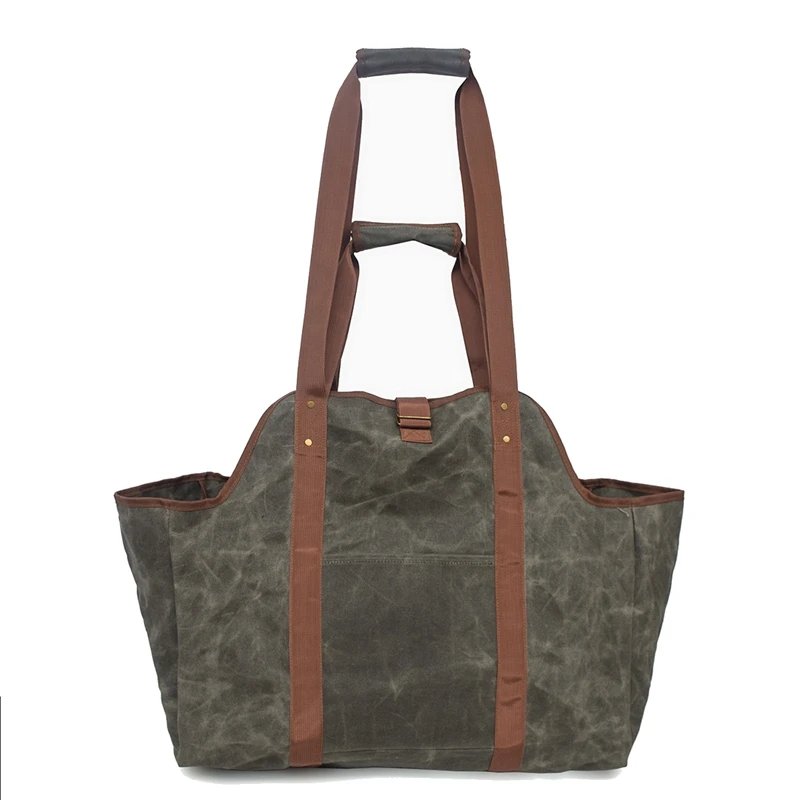 

Super Size Canvas Firewood Wood Carrier Bag Log Camping Outdoor Holder Carry Storage Bag Wooden Canvas Bag Hand Bag