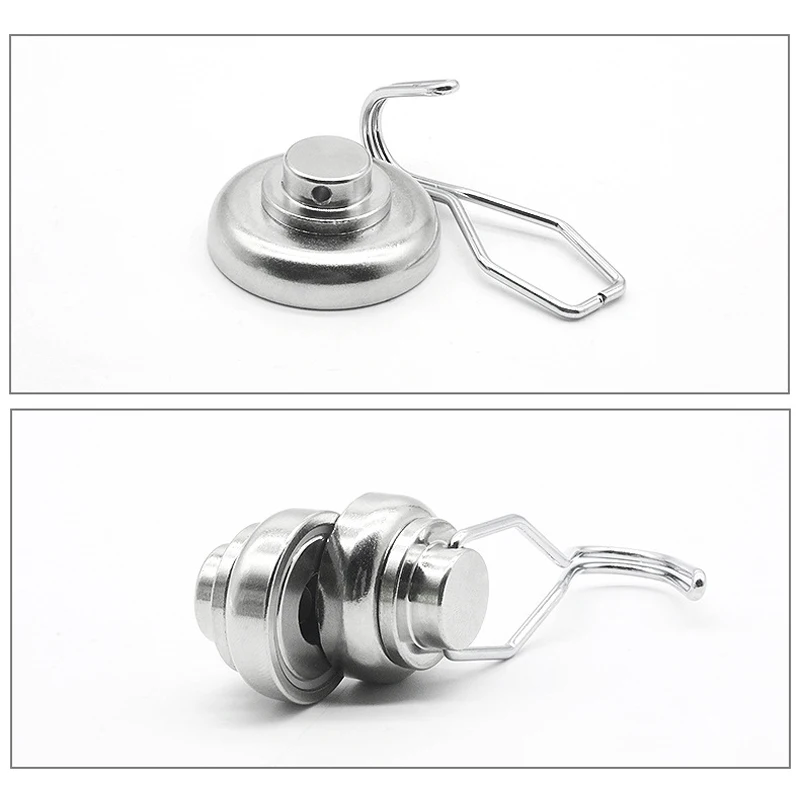 

Newly Swivel Magnetic Hooks Heavy Duty Neodymium Magnet Hooks 4 pcs with Scratch Proof Stickers for Home Refrigerator Kitchen MK