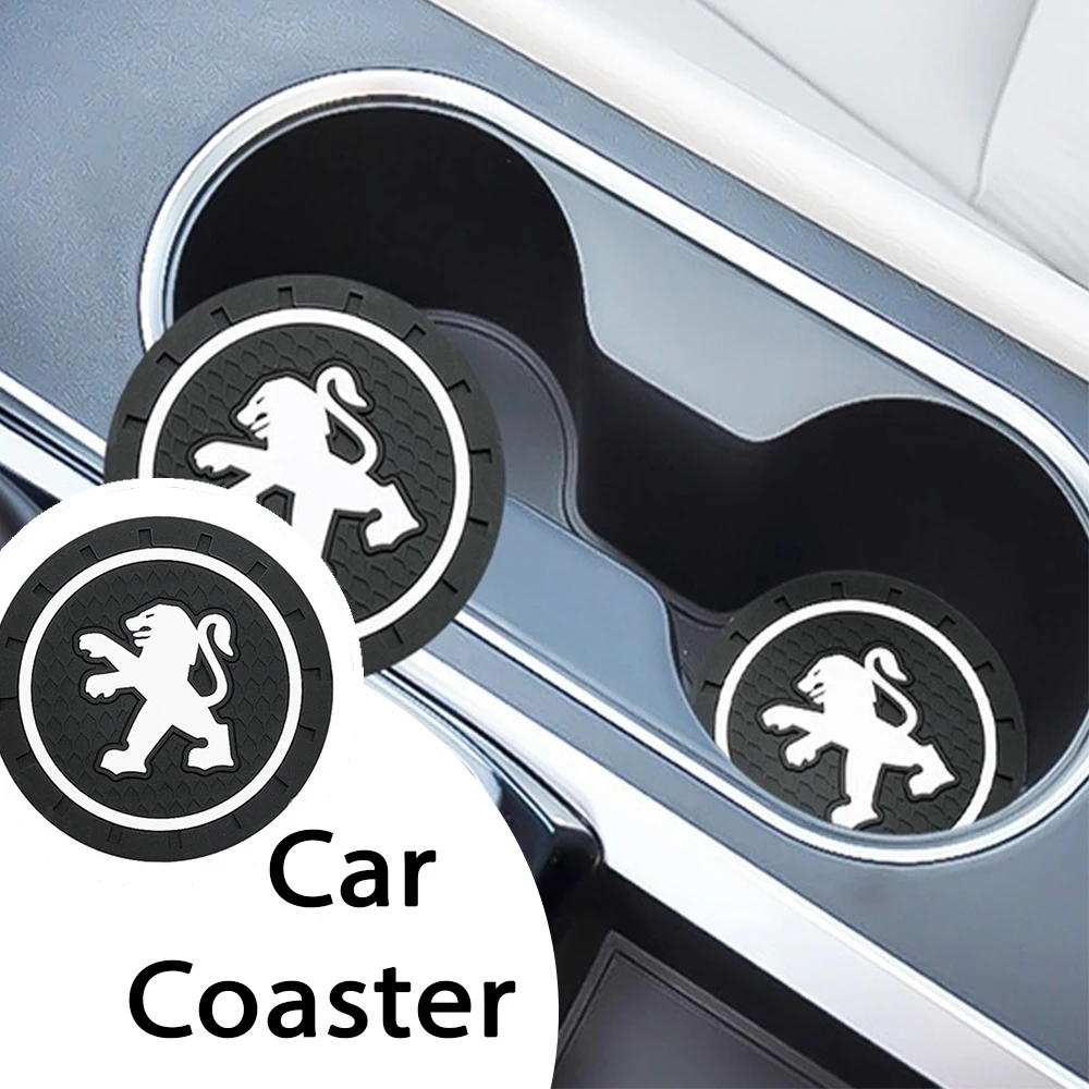 

Water Cup Holder Pad Car Coaster Anti-Slip Mat Auto Accessories for Peugeot 206 207 307 3008 2008 308 408 508 301 208