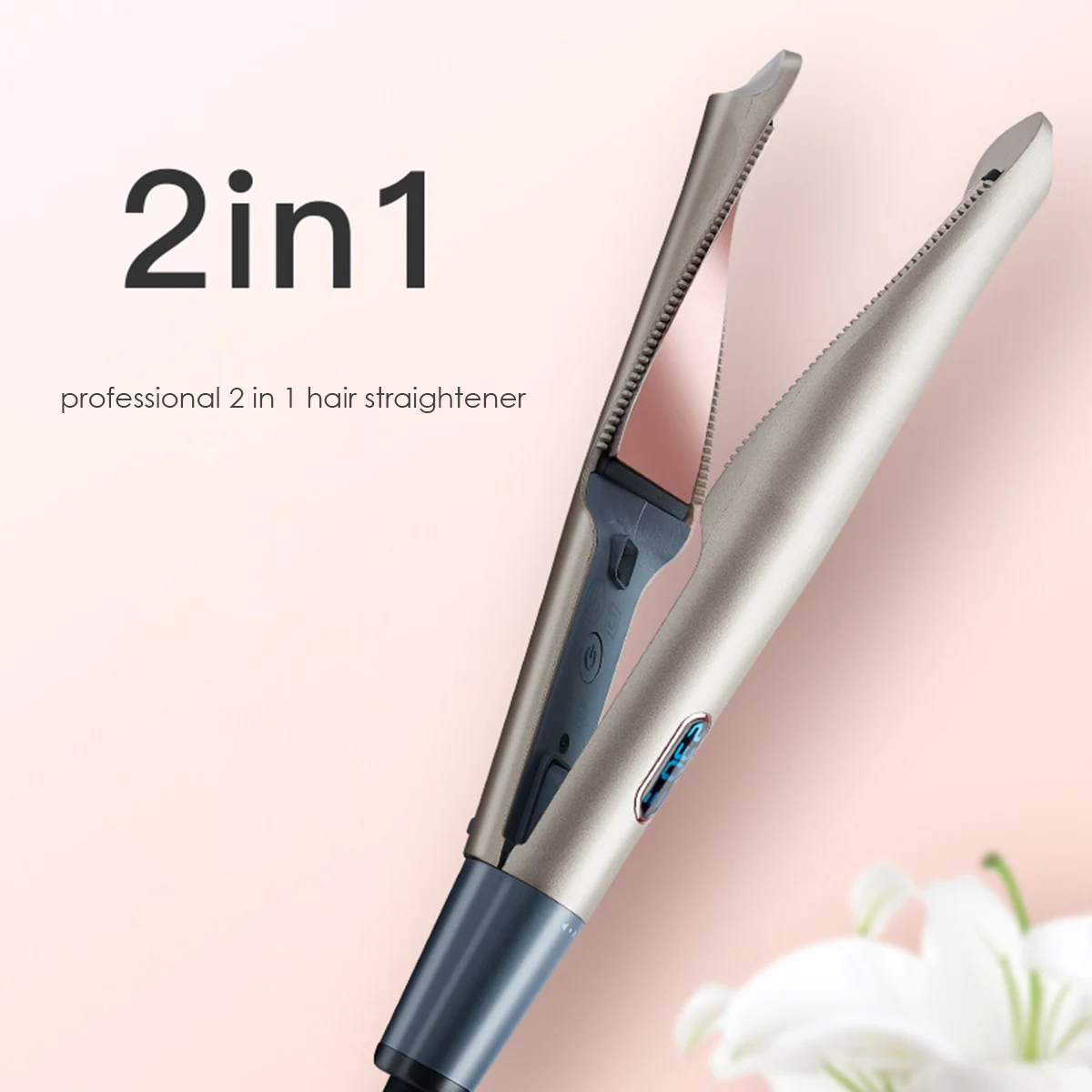 Профессиональный 2 в 1 выпрямитель для волос бигуди плоские утюжки керамический