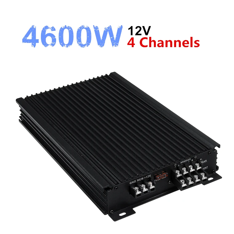 

4600W Car Amplifier Audio Power Amplifier 4 Channel 12V Car Digital Amplifer Car Audio Amplifier for Cars Subwoofer Bass Home