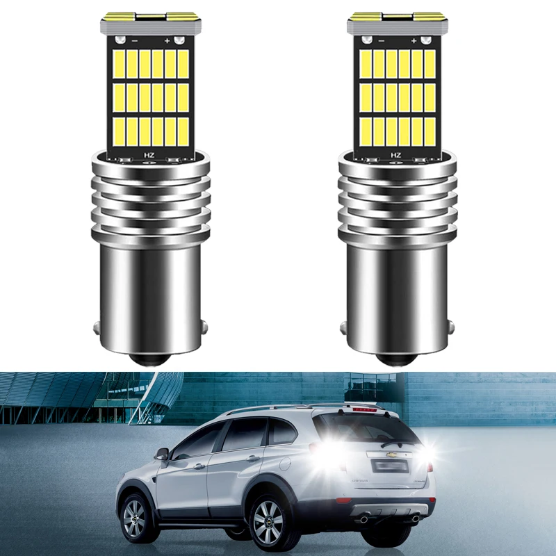 

2 шт. P21W BA15S 1156 светодиодный лампы автомобиля светильник s заднего тормоза задний фонарь светильник сигнала поворота R5W 4014 светодиодный s 6000 К ...