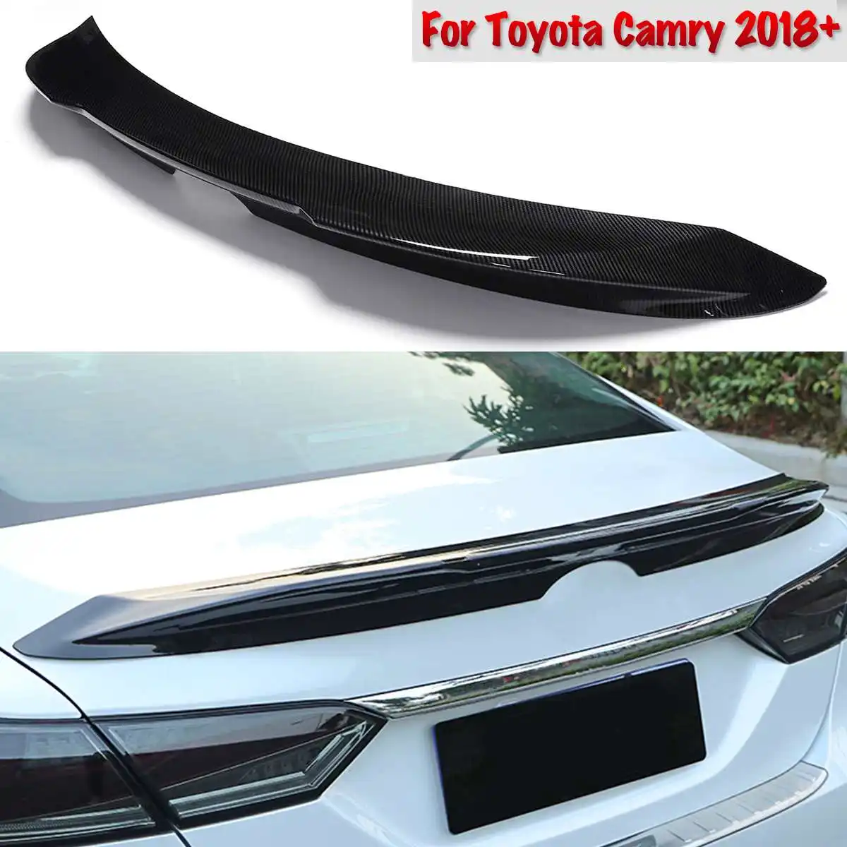 Для Toyota Camry 2018 + текстура из углеродного волокна ABS Duckbill Задняя Крышка багажника