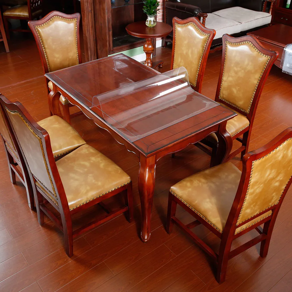 Скатерть 1 00 мм из мягкого стекла ПВХ прозрачная Водонепроницаемая скатерть для