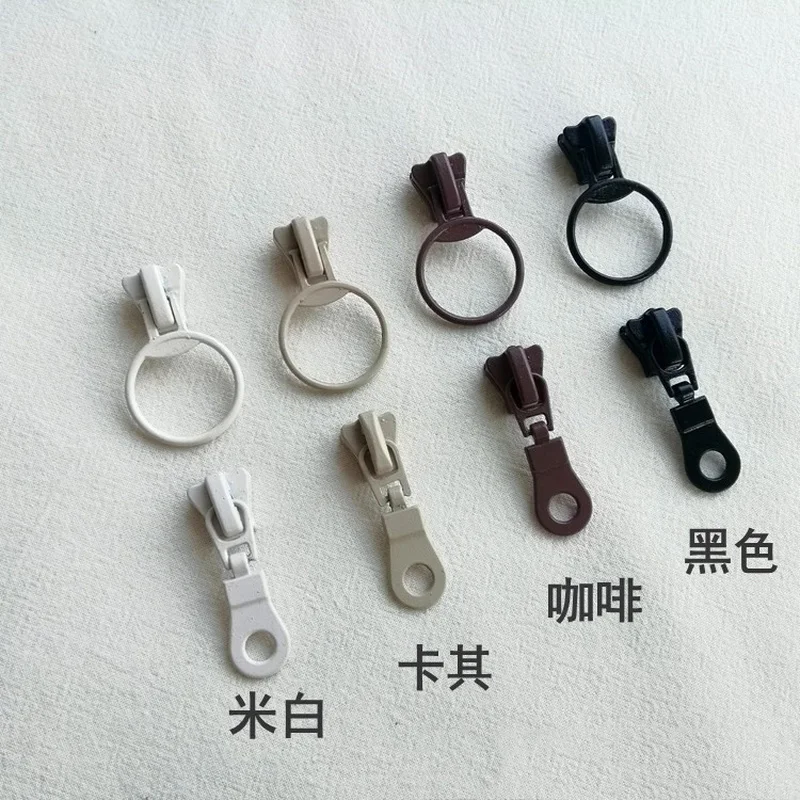 100 шт. 5 # полимерная молния головной ползунок Pulls ручки DIY Одежда чемодан одежда