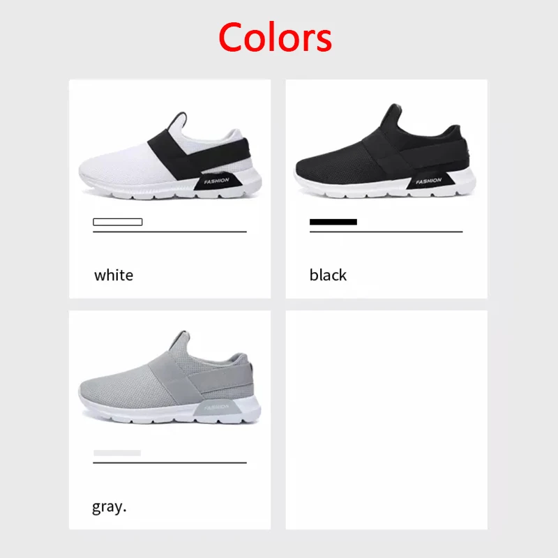 Мужские сетчатые дышащие кроссовки без шнуровки легкие простые беговые мужские 3