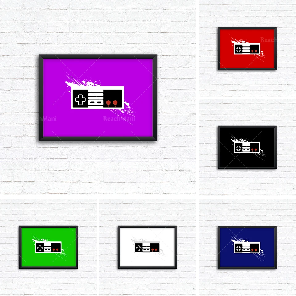 

Affiche d'art de mur de tirage d'art de contrôleur rétro [Choisissez votre couleur! ]