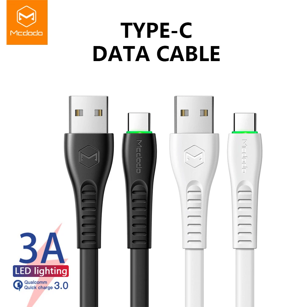 Mcdodo usb type C кабель для samsung S9 Быстрая зарядка 3A зарядки телефона USB Xiaomi mi9 Redmi note 7 A2