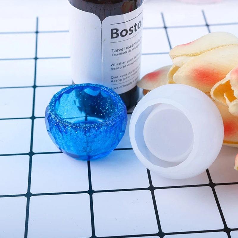 

Rhombus Small Bowl Silicone Mould DIY Crafts Ornaments Crystal Epoxy Resin Mold K3KF