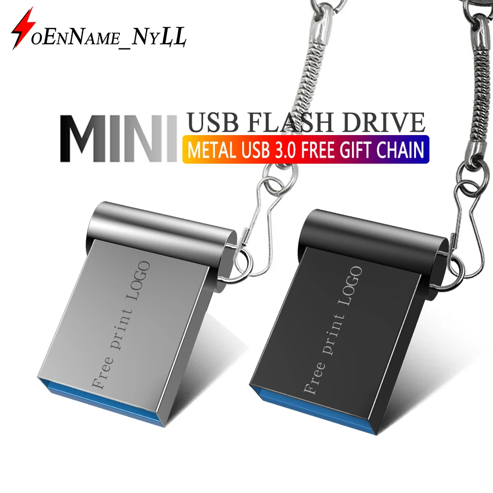 Супер мини-металлическая usb-флешка 3,0, 4 ГБ, 8 ГБ, 16 ГБ, 32 ГБ, 64 ГБ, флеш-накопитель, 128 ГБ, флешка, флешка, портативная, бесплатный логотип