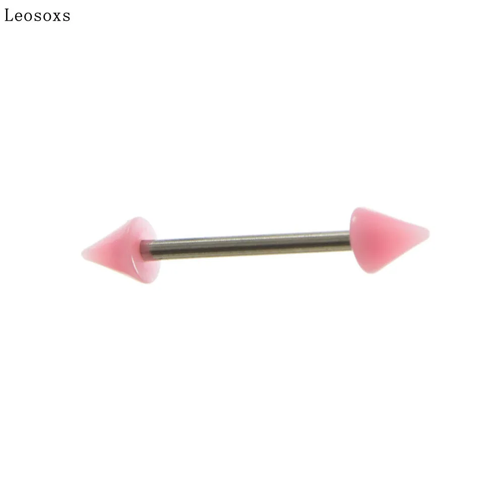 

Leosoxs 1pcs Piercing Jewelry Acrylic Stud Earrings Stainless Steel Eyebrow Studs Tongue Stud Earrings Lip Studs