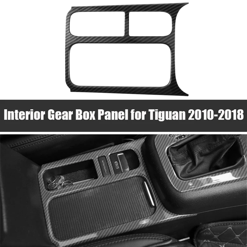 

ABS Gear Shift Box Panel Water Cup Holder Frame Cover Trim Stickers for Tiguan 2010-2018 Car Styling