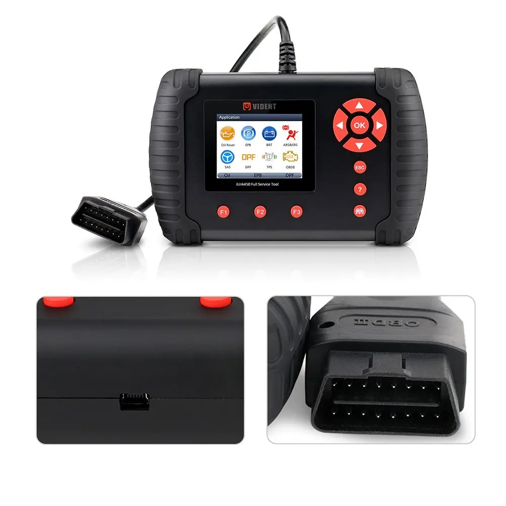 Vident iLink450 OBDII диагностический инструмент сканирования для ABS SRS