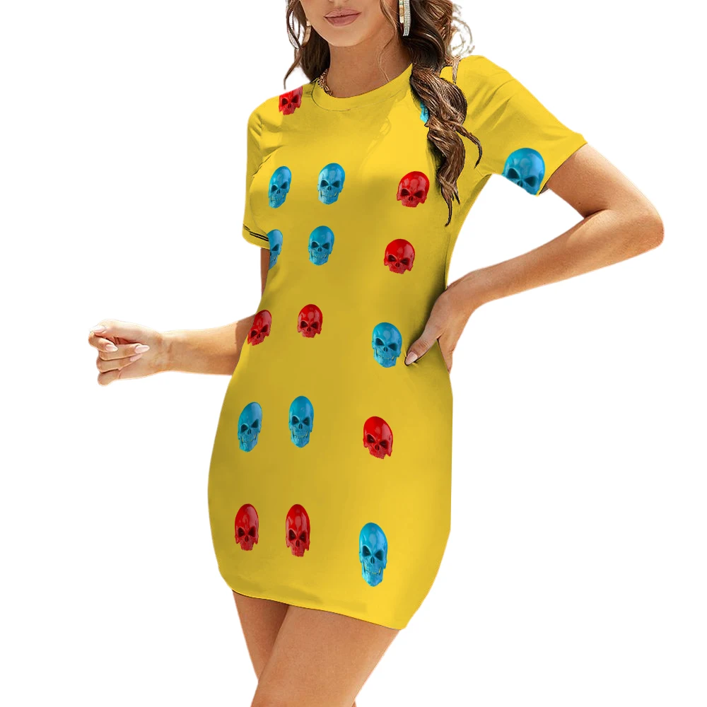 

Autumn Sexy Dress Ladies Tight Dress Retro Elegant White Summer Mini Sexy Dress Ladies Casual Tight Short Sleeve Dress