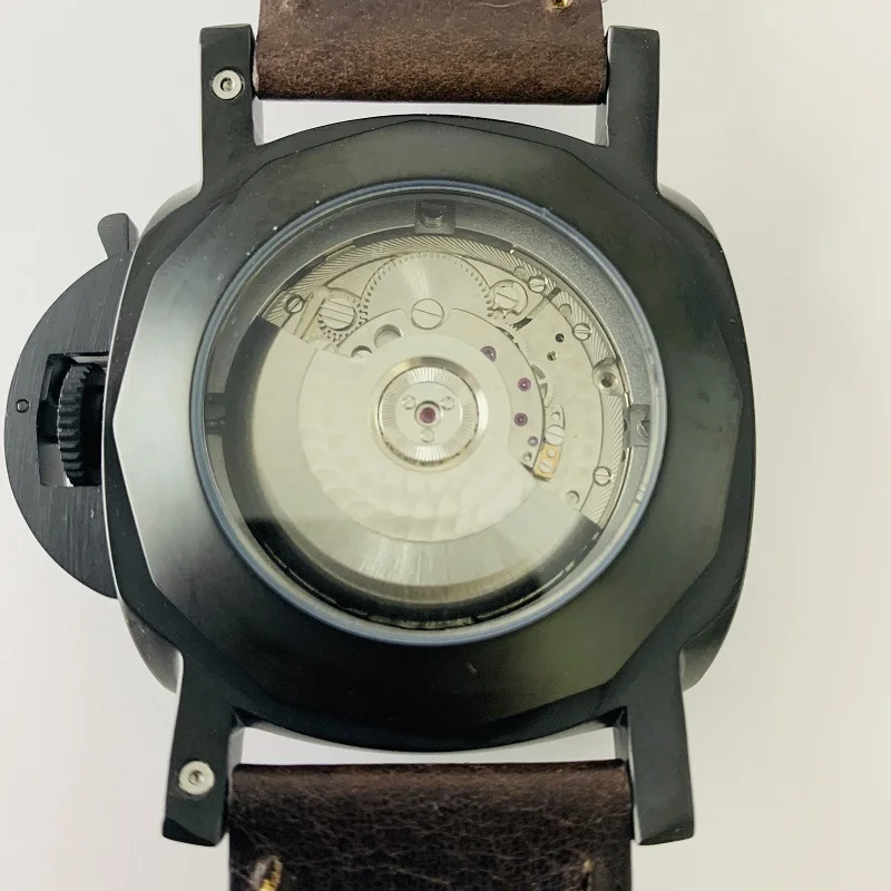 Parnis47mm Sea gull автоматические механические часы мужские GMT чехол из нержавеющей