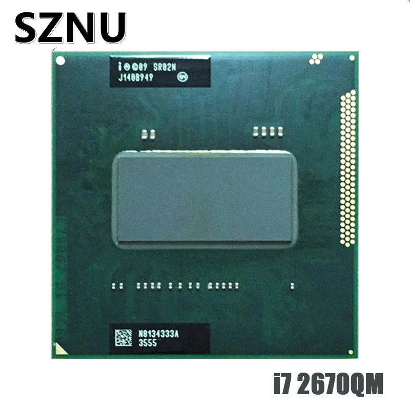 Intel Core i7 2670QM SR02N 2 ГГц Quad восьмипоточные Процессор 6 м 45 Вт Разъем G2 /