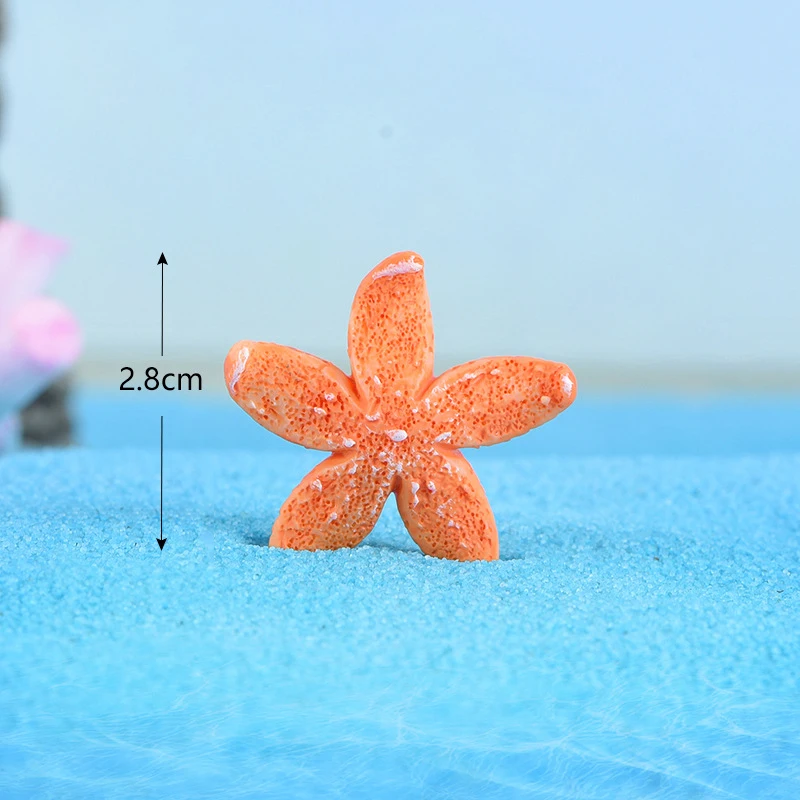 Colorful Ocean star Starfish Shells Ornament Mini Crafts Micro Landscape Miniatures Fairy Garden Decor Fish tank Accessories 1PC |
