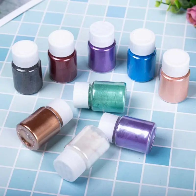 

18Color Cosmetic Grade Pearlescent Mica Powder Soap Makeup Art Colorant Epoxy Resin Dye Pearl Pigment Jewelry Making 10g l