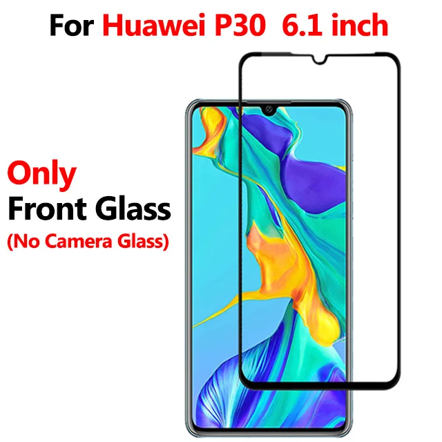 Only Front Glass 2 в 1 закаленное стекло для huawei P30 P30 lite P20 pro стекло Psmart Защитная пленка для объектива Стекло для huawei P20 P30 lite - Цвет: Only Front Glass