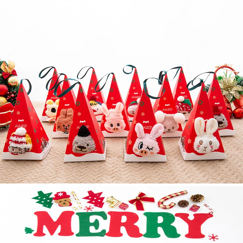 

3D пушистые коралловые бархатные Мультяшные рождественские подарки женские носки зимние теплые домашние напольные носки