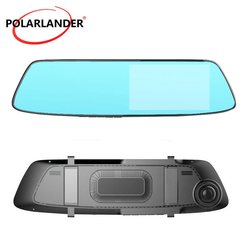 Автомобильное зеркало заднего вида 5 дюймов 1080P HD два объектива с камерой