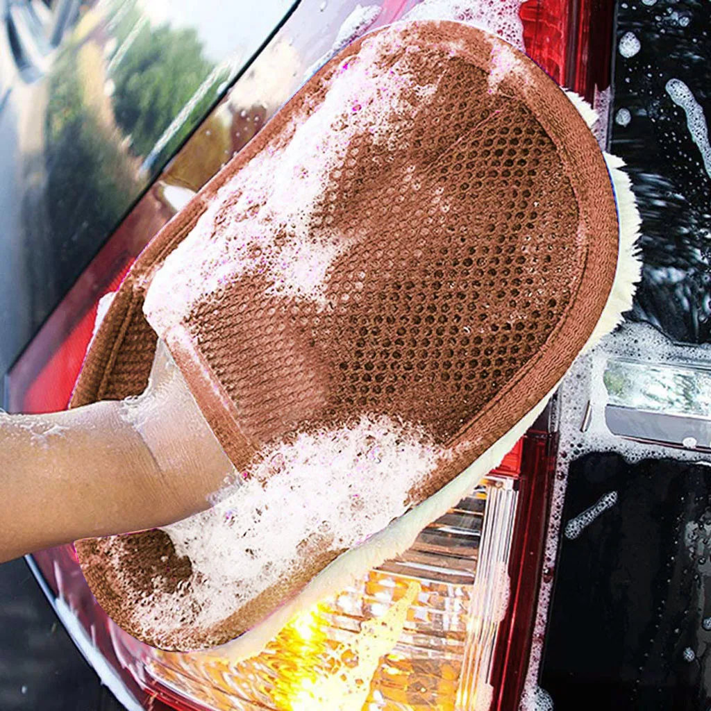 Чистящая губка для мытья автомобиля щетка очистки стекол синяя волна мойка