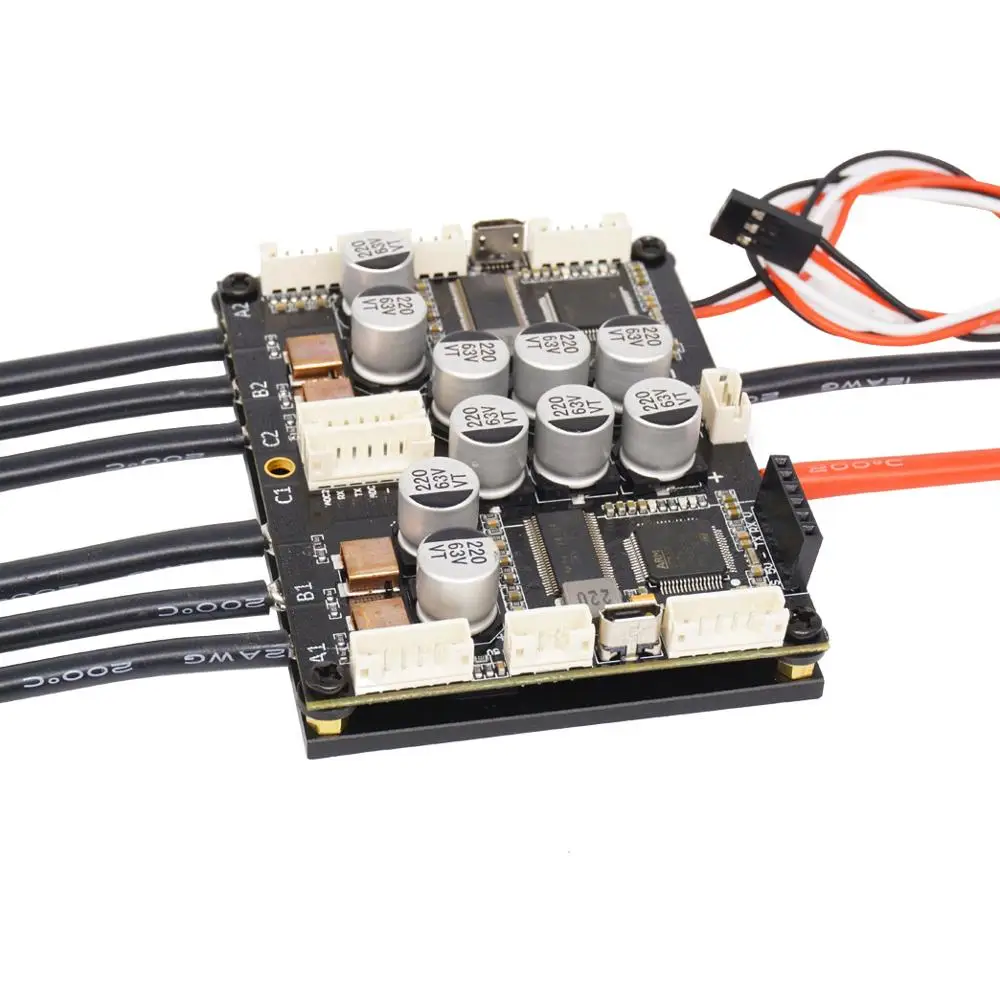 Контроллер электрического скейтборда 3 12s Dual FSESC4.20 Plus (на базе VESC) с анодированным