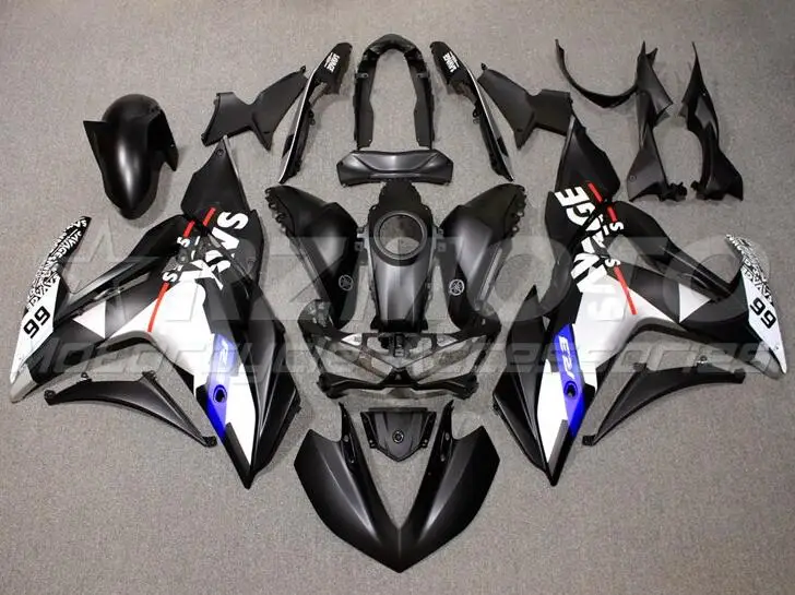 

Комплект обтекателей из АБС-пластика для YAMAHA YZF-R3 15 16 17 18 YZF R3 R25 2015 2016 2017 2018, черный матовый комплект обтекателей