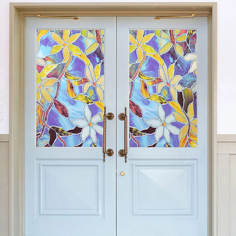 Витражная плёнка на стекла окна конфиденциальность статическое прилипание