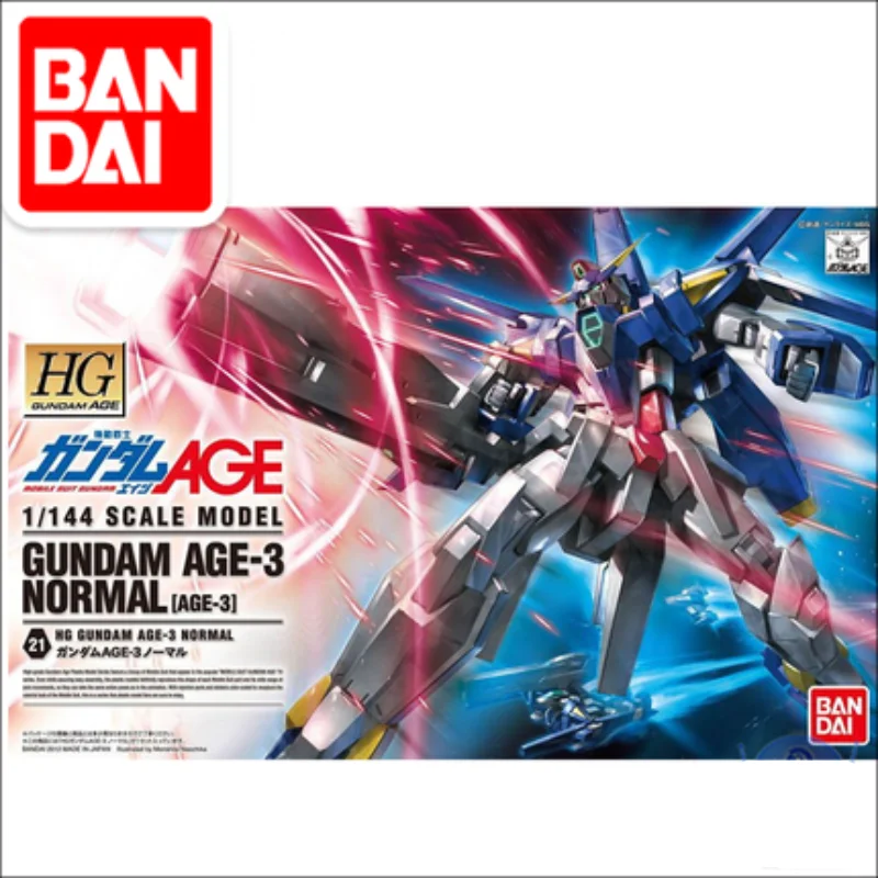 

Оригинальная оригинальная Сборная модель Bandai Gundam 57386 HG, Возраст 21, 1/144, возраст 3 детской модели