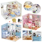Кукольный дом, миниатюрная модель, пылезащитный чехол, 3D Деревянный Кукольный дом, рождественские подарки, игрушки для детей, дневник с котенком H013