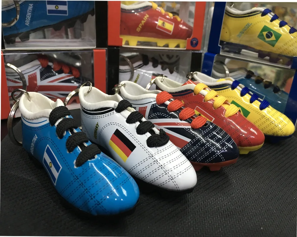 2019 новые мини силиконовые Бразилия Германия испанские кроссовки брелок в форме