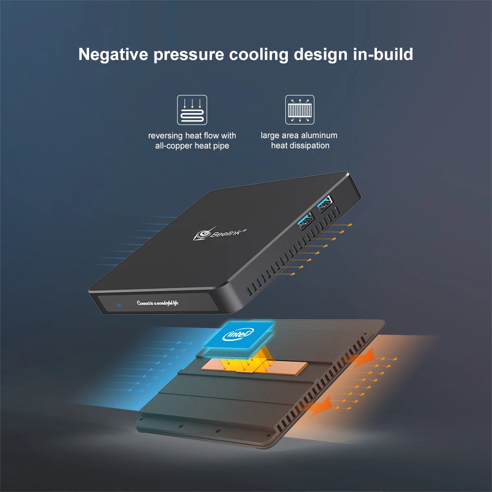 Мини-ПК Beelink T45 Windows10 с процессором Intel J4205 8GB 256GB 4K медиаплеер 2,4G& 5,8G Wifi BT4.0 Windows 10 Gemini Min PC