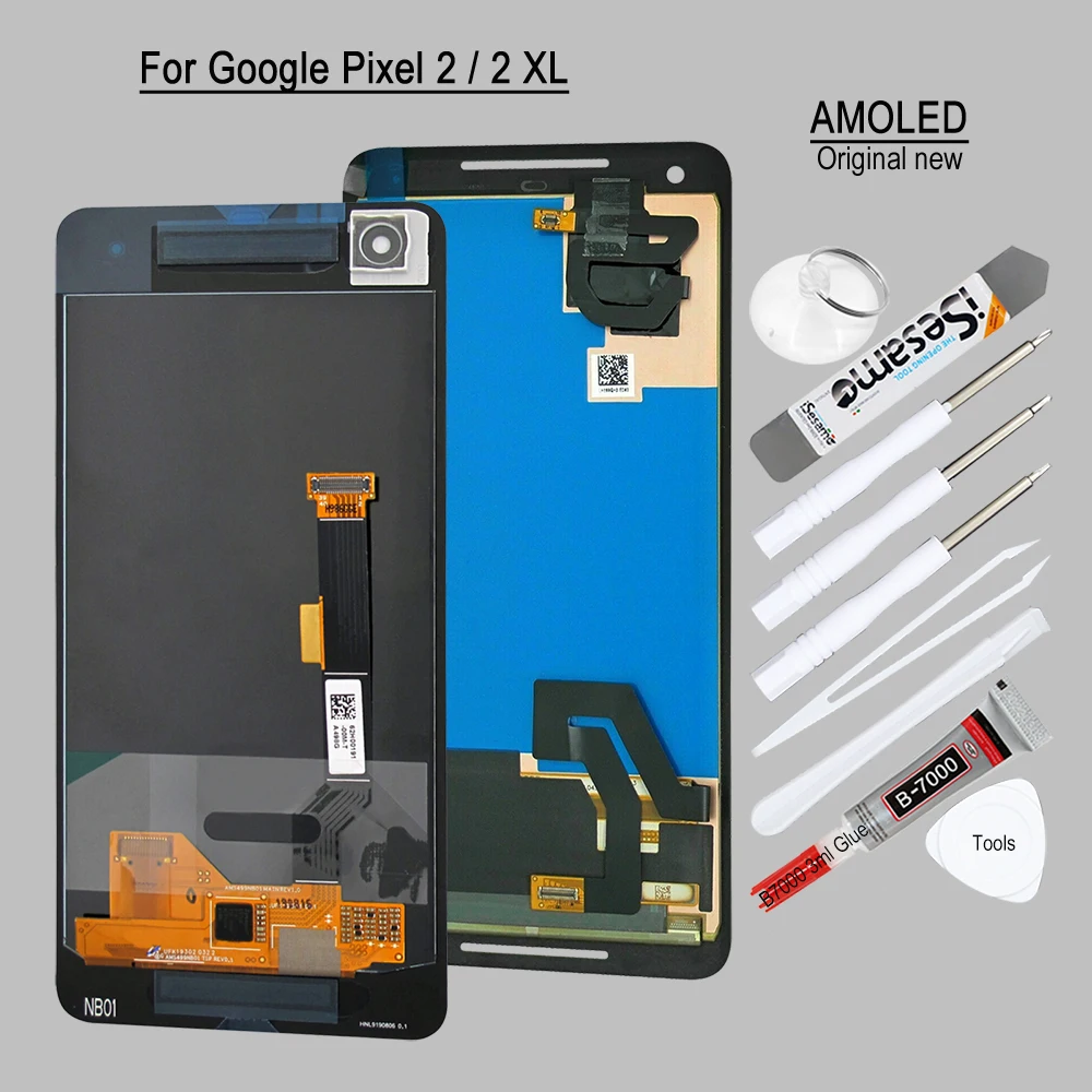 Full Original New 2XL Display Replacement for Google Pixel 2 XL OLED Touch Screen LCD Digitizer Glass Assembly