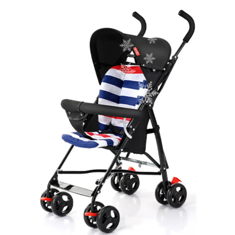 foldable car Baby stroller portable sitting and lying kids children light handy ultra small summer travel simple black