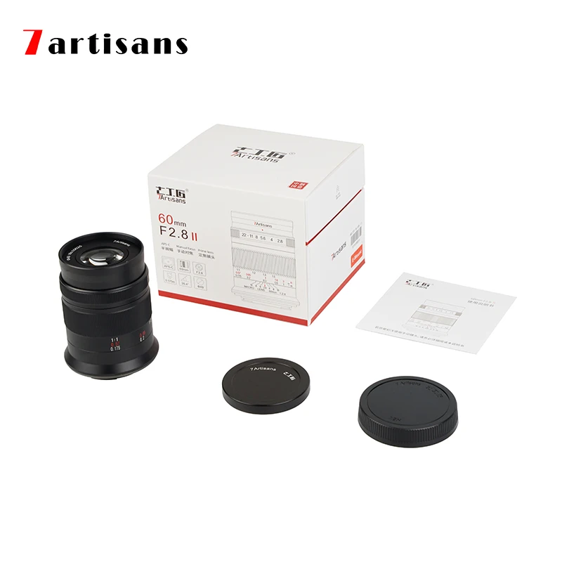 7artisans 60мм F2. Макрообъектив с увеличением 1:1 8 II для Canon M EF-M Fujifilm Fuji X Nikon Z Sony E Olympus