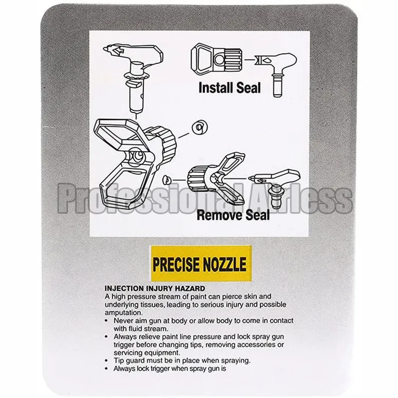 Airless Yellow Tips Steel Tip Gasket for High Pressure Spray Gun Seat Guard Guide 109/209/609/517/525/303/415/621/335/221 |